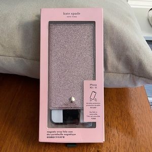 Kate Spade Glitter Folio Case, iPhone X/XS